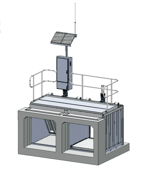 Solar power sluice gate