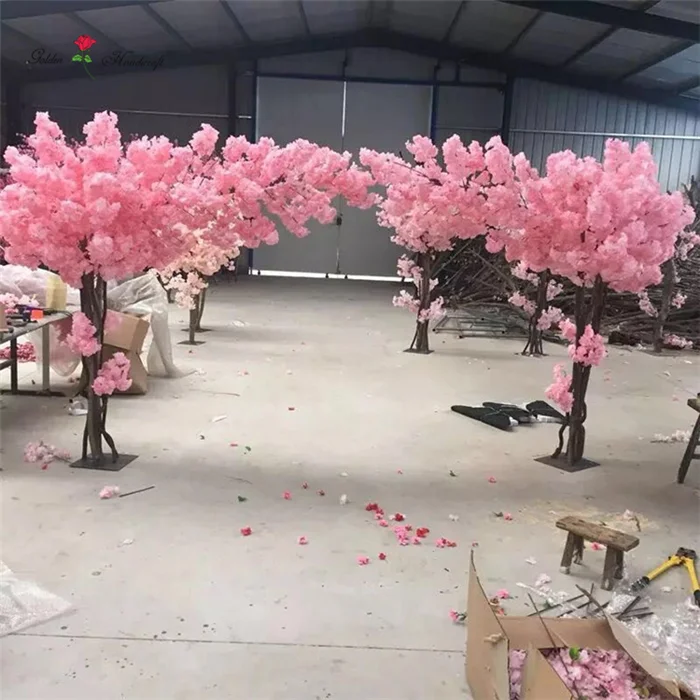Wholesale Large Outdoor Artificial Trees White Cherry Blossom Tree For
