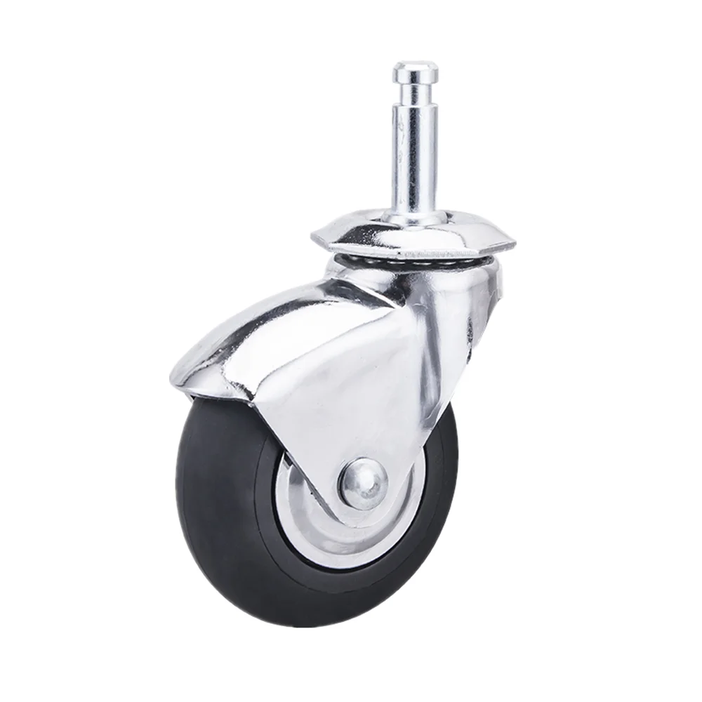 Furniture Hardware Fitting 75 mm 3 Inch Friction Grip Ring Plunger Stem Office Chair Locking Caster Wheels