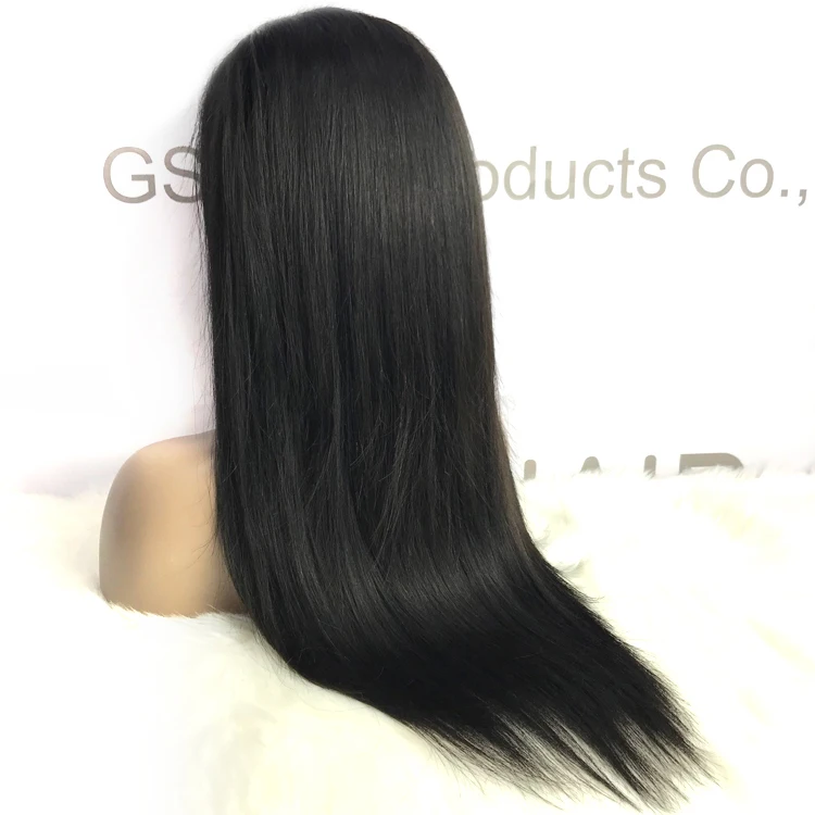 

130 150 180 density customized natural hair wig for black women straight human hair top closure lace wigs lace front wigs, Natural color