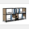 Latest design loft hotel bunk bed with wooden panel and drawers hostel curtain iron bunk bed prices