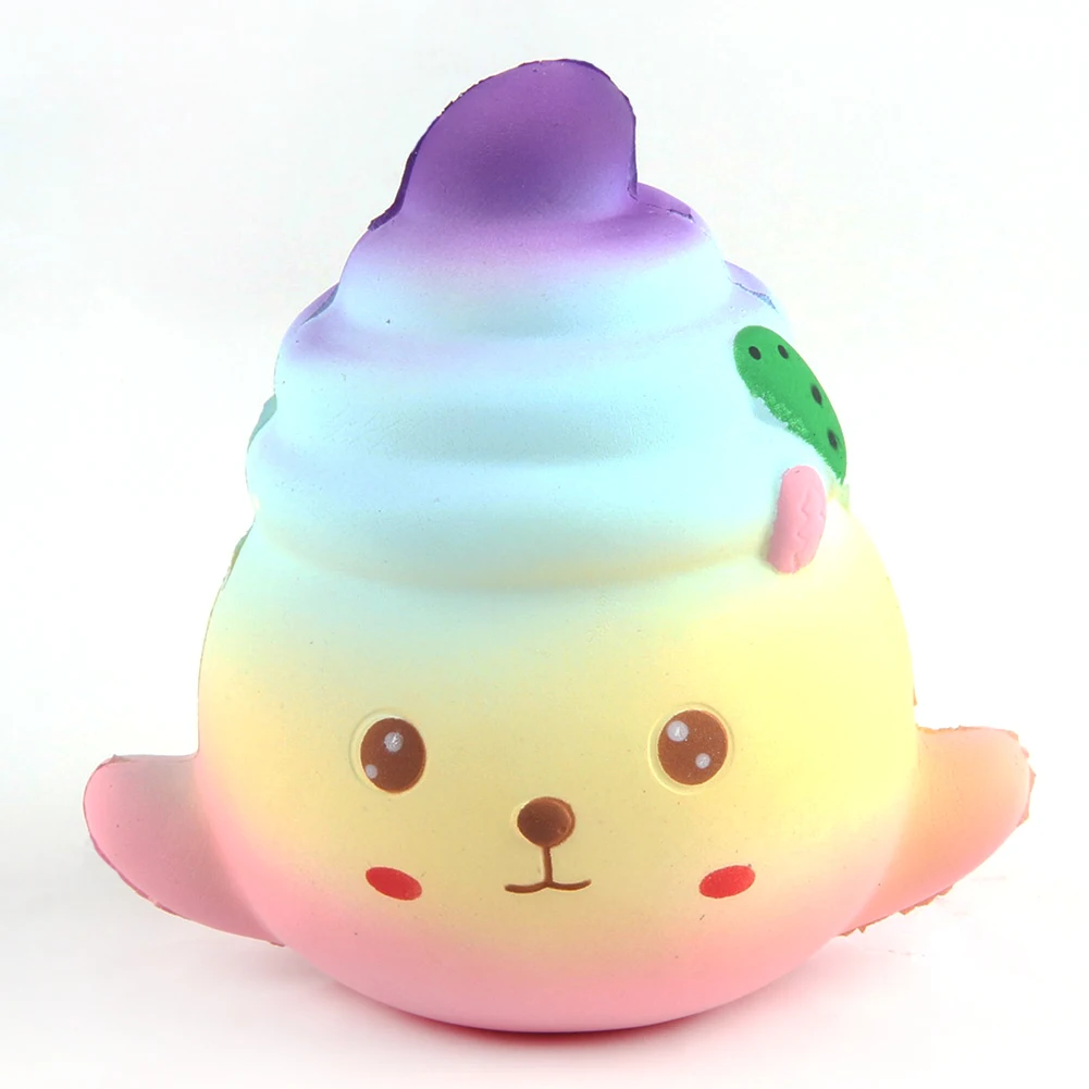 customized high quality hot sale cute soft ice cream cat Squishy Toys Animal Squishy Slow rising squishies for stress relief