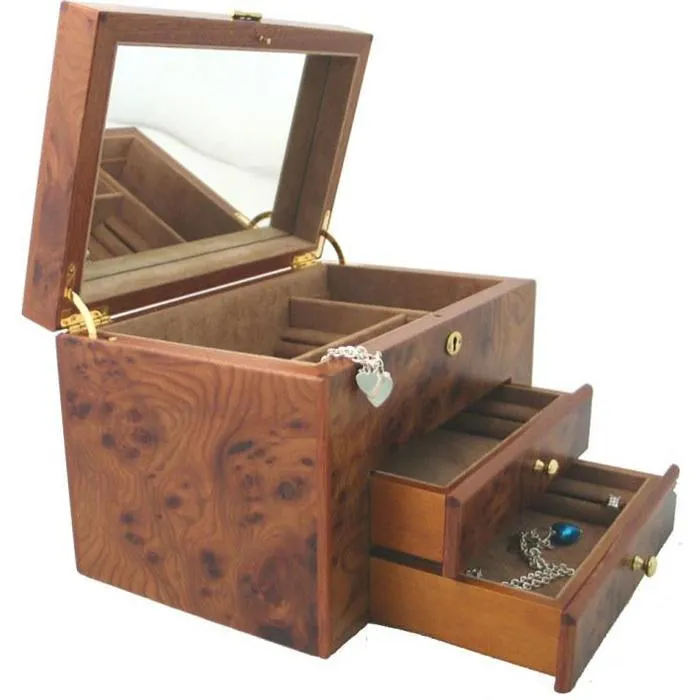 Sundo-caja De Almacenamiento De Joyas Antigua Personalizada,Espejo De