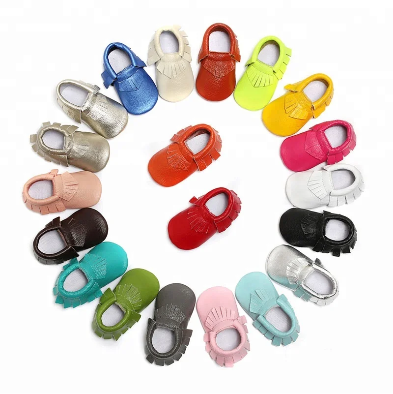 

2021 Fashion First Walkers Baby Moccasins Soft Leather Shoes Baby Prewalker Tassels Baby Kids hoes