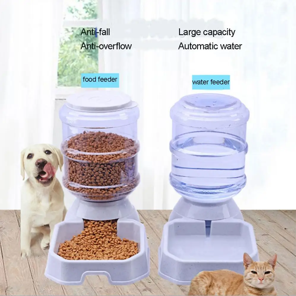 2018 Grosir Air Hewan Peliharaan Pengumpan Makanan Feeder Air Mancur Anjing Air Minum Botol PET Dispenser Air