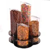 Factory Custom Unique Turntable Dispenser Acrylic Candy Bakery Cereal container tube display Bin with lid