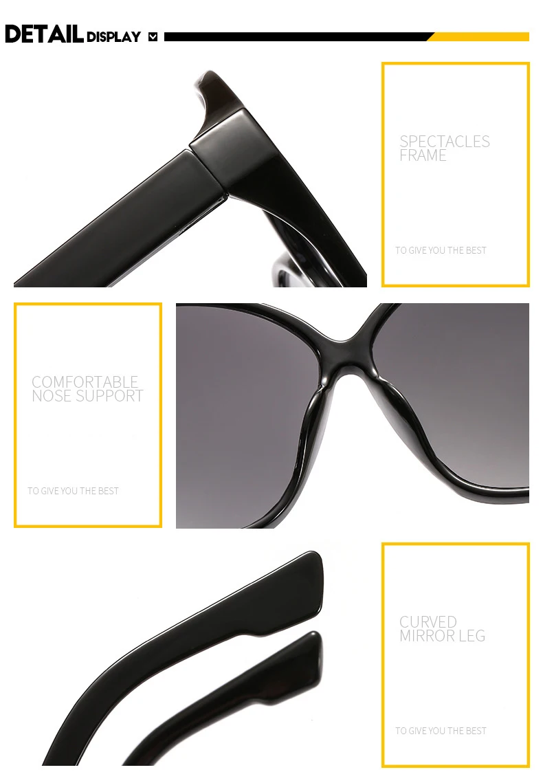 2019 Fashion irregular hinge sunglasses Designer Oversized Sun Glasses
