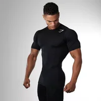 

Men Gym seamless sports Wear Apparel Clothing Compression T shirts