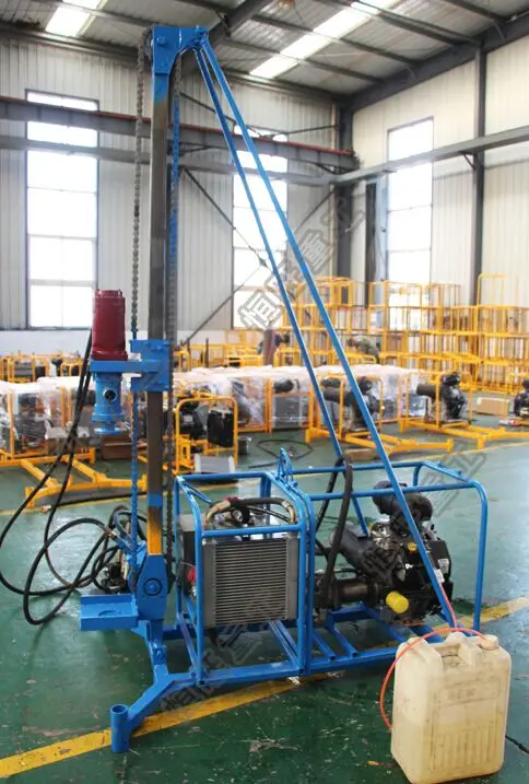 Exploration DTH drilling rig equipment with air compressor