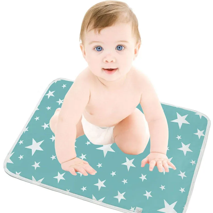 Bamboo Quilted Thicker Longer Waterproof Changing Pad Liners For Babies