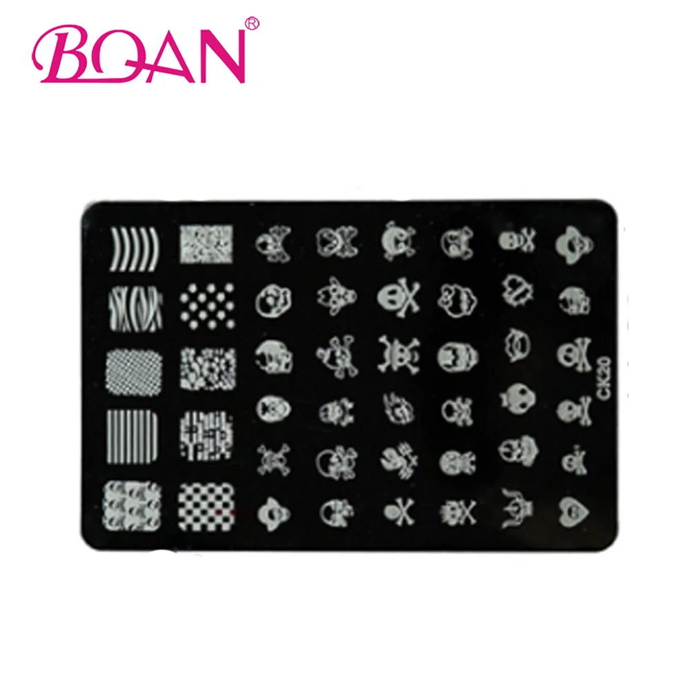 

Small Pattern Nail Art Stamping Plates with Special Human Skeleton Drawing Plates, Metalic