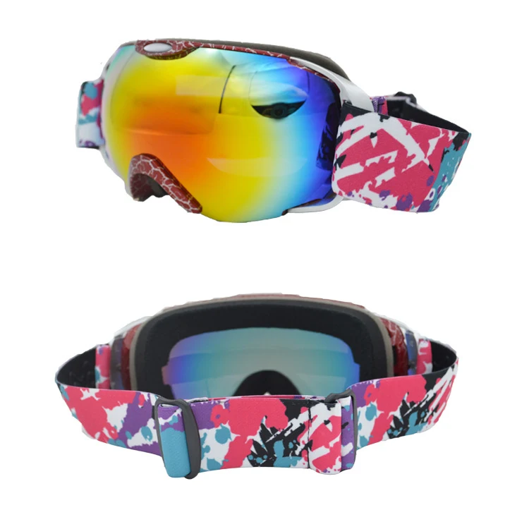 Ski Goggles Antifog Scratch Double Lens Spherical Skate Snowmobile