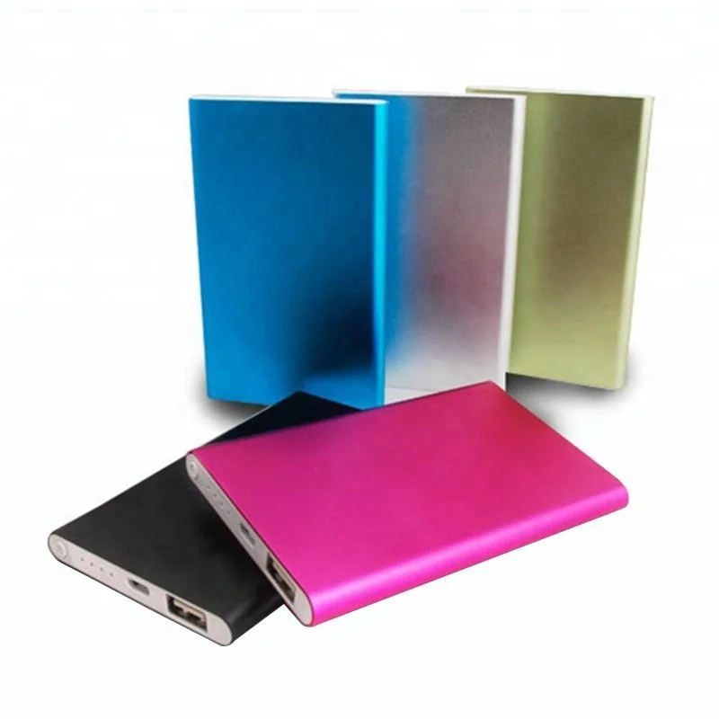 

Portable slim power bank 10000mAh hot sell, Black;silver;gold;blue;pink;green;purple