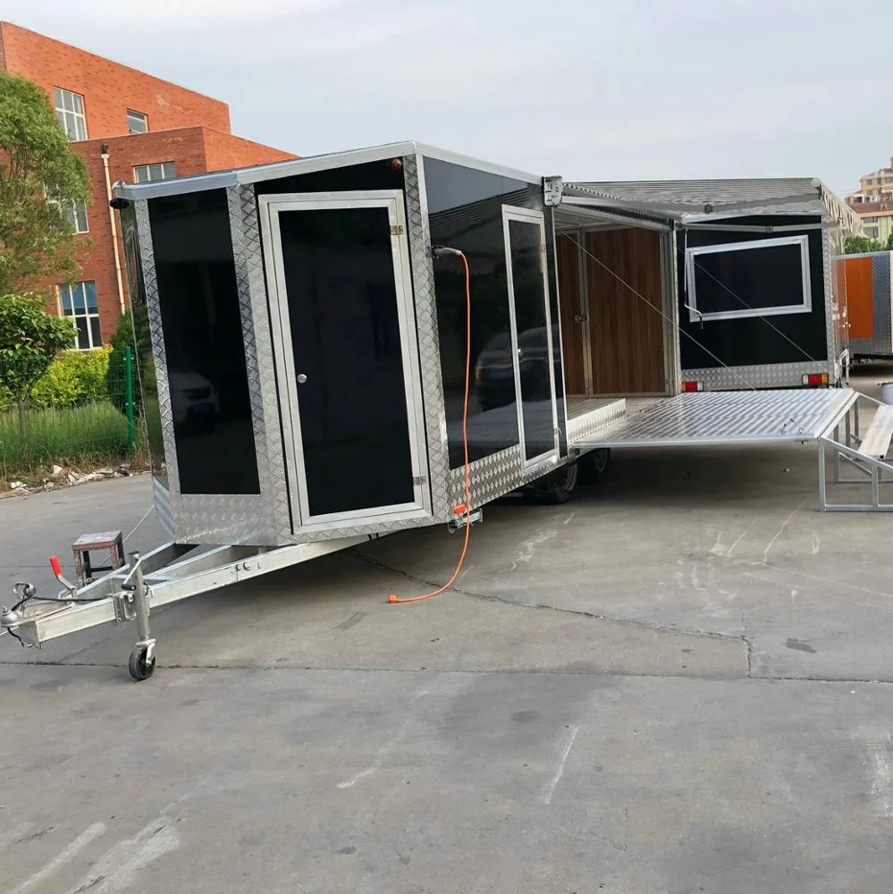 
Customized outdoor aluminum mobile shop trailer export to Australia 