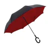 23 inch manual open red and black double layer inverted umbrella