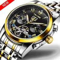 

Fashion Tevise Automatic tourbillion watches men luxury blue dial mens wrist watch for new model