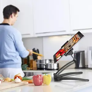 Tablet Stand Phone Mount Kitchen Desktop Mount Stand for Smartphone Tablets
