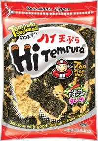 goreng renyah Jepang rumput laut pedas makanan ringan tempura 40 g . 