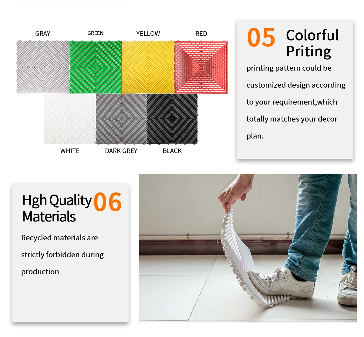 Interlocking Pp Garage Interlocking Floor Tiles/pp Flooring Click Buy