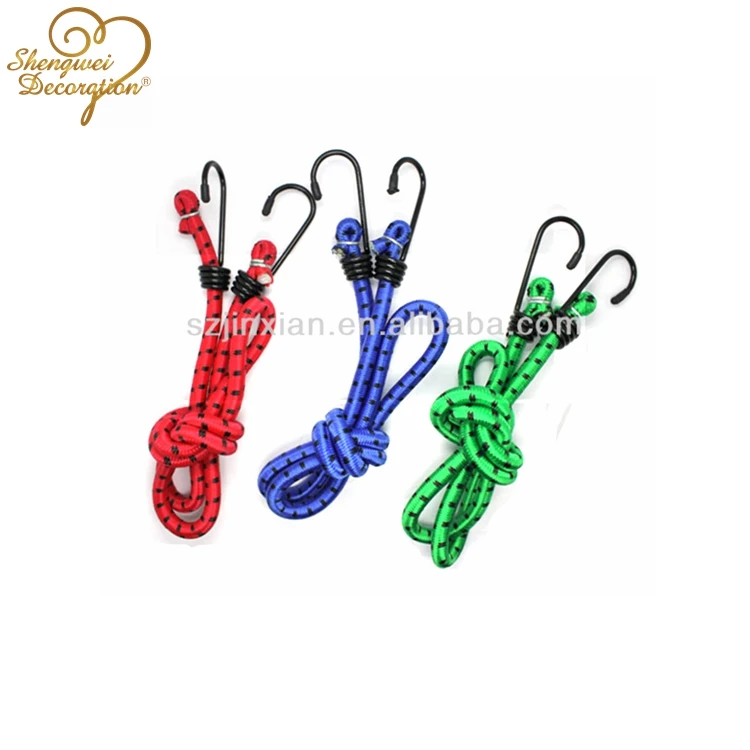 85cm Latex Bungee Cord With Plastic Hook Elastic Luggage Rope For