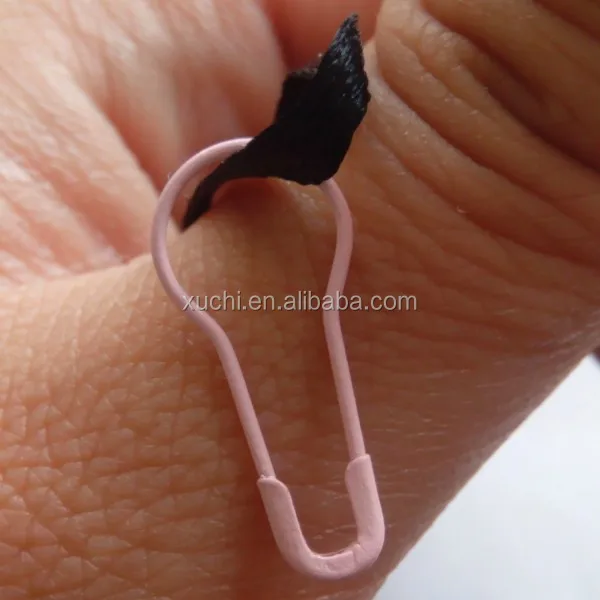 

pink pear shape safety pin for garment tags