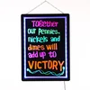 Hanging LED Writing Board Message Sign Backboard Flashing Light With Remote Controller