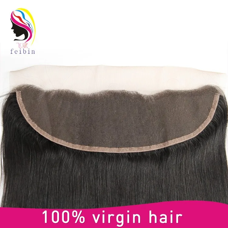 

free parting 4*13 closure straight virgin brazilian hair full lace frontal closure, Natural colors