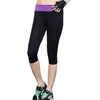 Colorful high waist seven points tight-fitting sports running aerobics fitness pants yoga pants-WA04