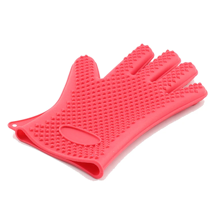 Non-Stick Waterproof Heated Resistant Kitchen BBQ Grilling Cooking Glove Oven Mitts Silicone Gloves