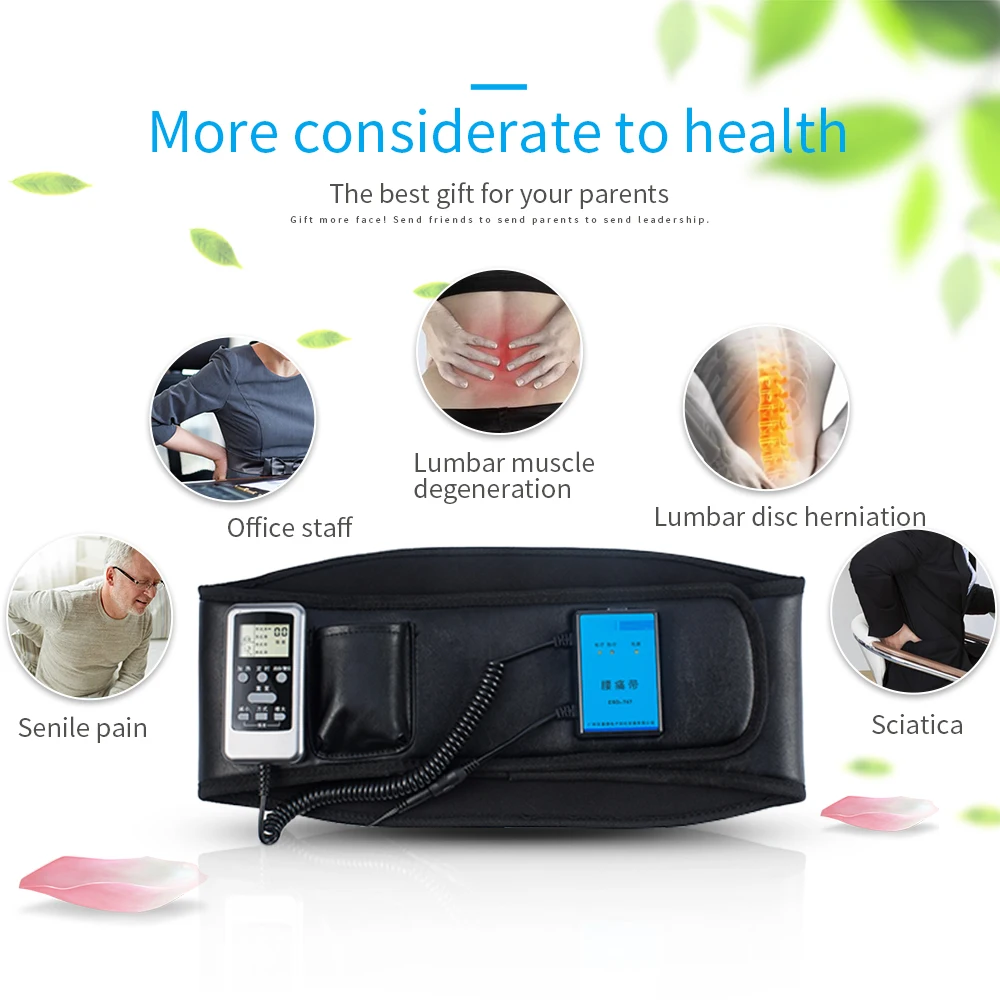 4 Mode Electrical Massage Waist Belt Tens Therapeutic Acupuncture Low Frequency Pulse Massager
