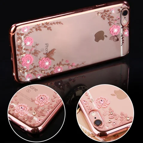 

Luxury Bling Diamond Thin Soft TPU Protective Case For Iphone 6/7/8 Case