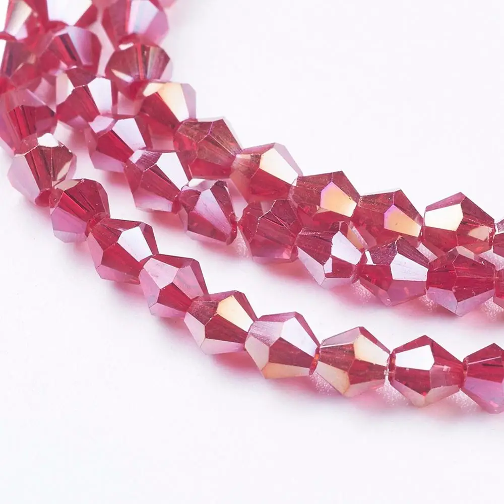 

PandaHall 4mm Mixed Color Faceted Bicone Glass Beads