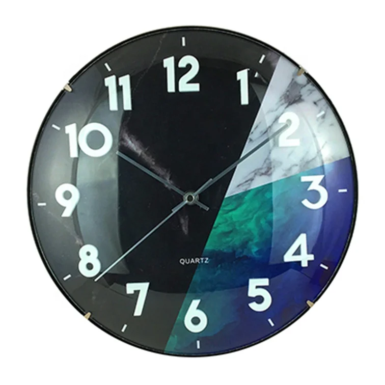 

12 inch Frameless Clock Vaulted Glass Plastic digital Wall Clocks