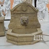 Custom outdoor garden decoration stone marble lion head water fountain statue