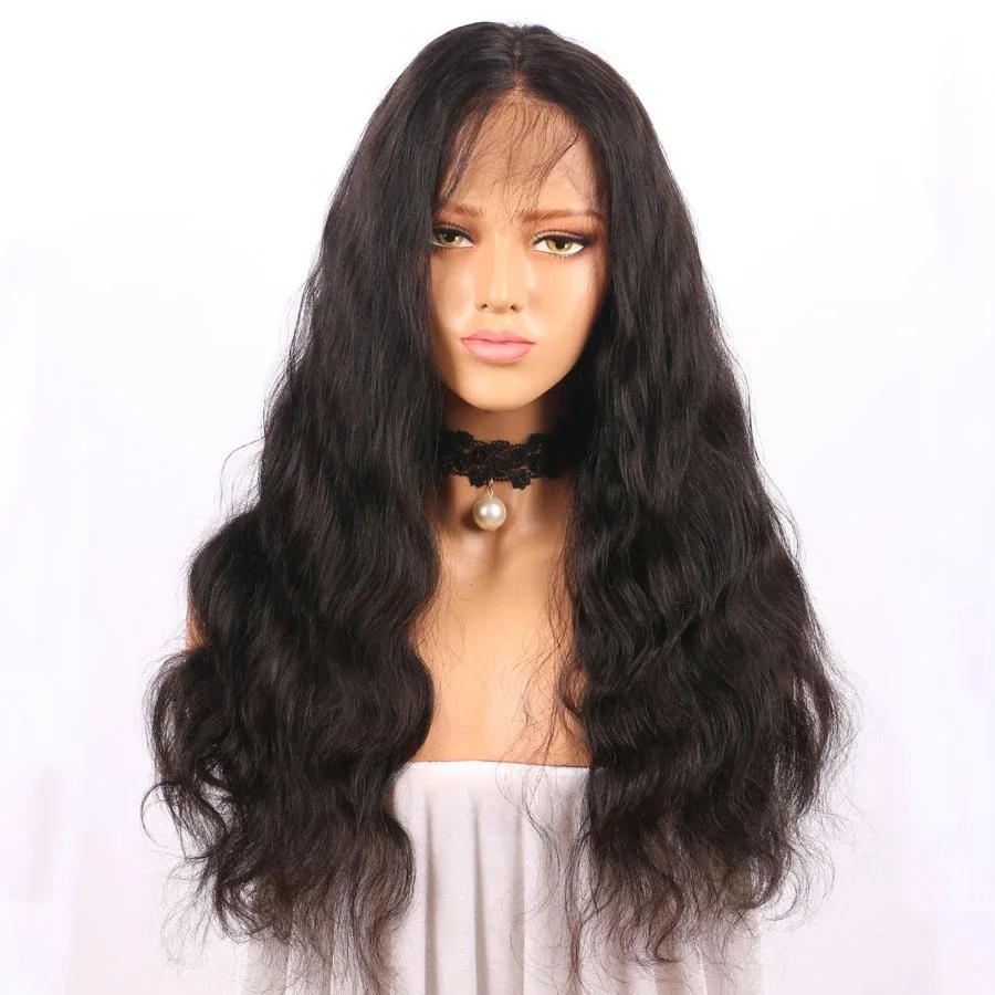 

Qingdao DH factory 10A pink color 130% density deep wave frontal lace wig