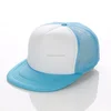 100 polyester flat brim hat cheap sunshade cheap foam mesh cap plastic snap plain custom logo snapback cap hats for sale