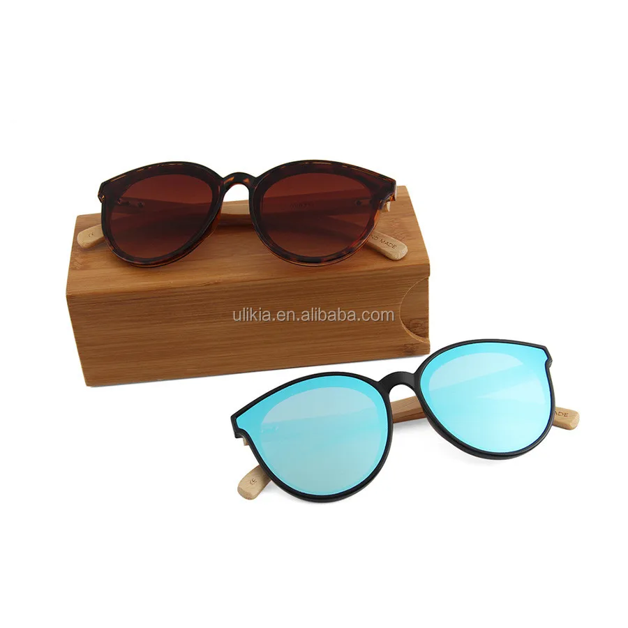 

PC Bamboo Arm Fasion Cateye Round Sunglasses Custom your logo on
