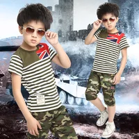 

2017 Summer Short Sets Stripe Boy Clothing Set For Children's Clothing