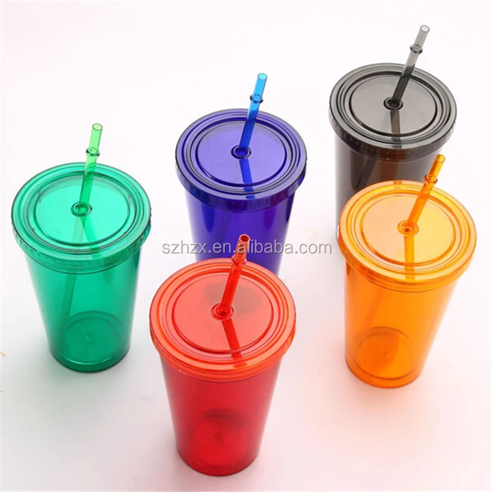 Customized Wholesale 16oz Plastic Cup With Lid And Straw Buy 16oz