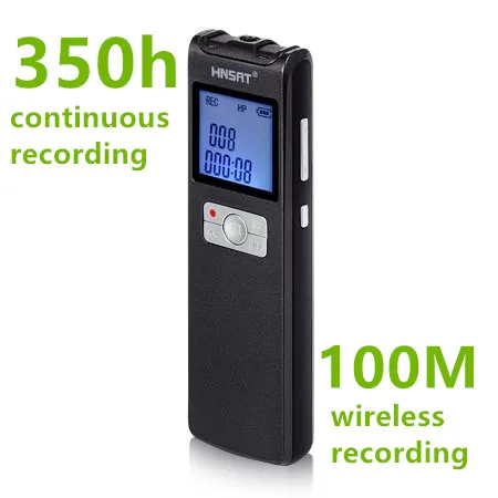 350 Hours Long Battery Life Voice Recorder Wireless Microphone Voice Recorder With Remote