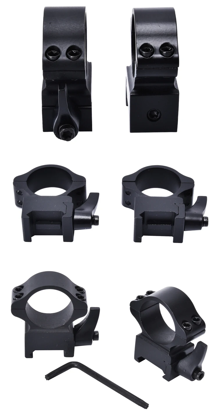 Quick Release 1 Inch Scope Mounts Rings High Size 21mm Rail Double