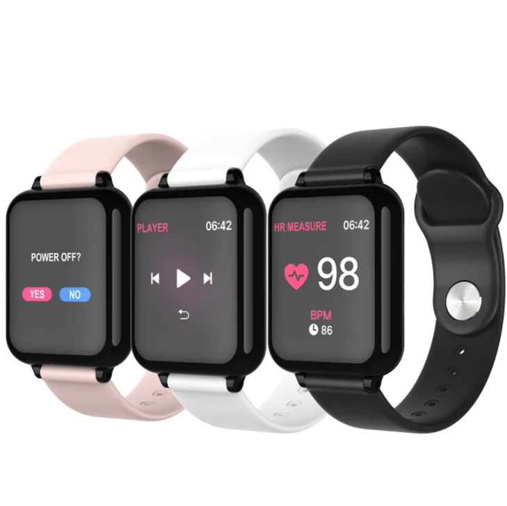 Shenzhen wholesale Multi function B57 fitness watch ip67 waterproof heart rate blood pressure watch