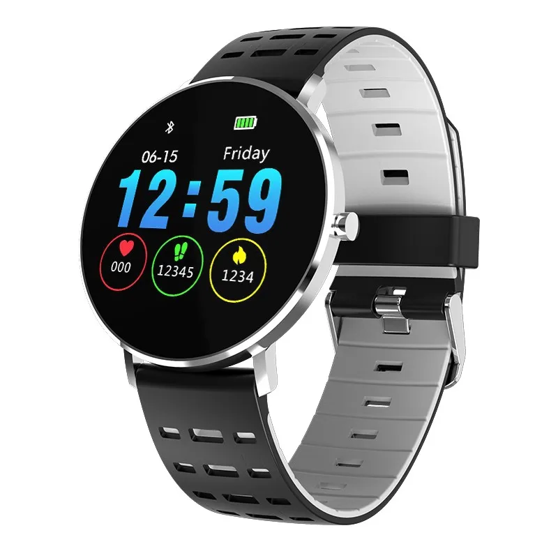 

OEM hot sale DIY watch face waterproof colorful full touch round HD screen smart watch in 2019