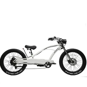 TXED 26'' Retro oversize Electric Beach Cruiser Chopper Bike 7 Speed