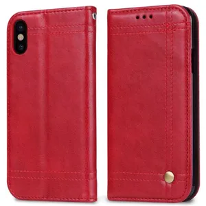Flip Leather Wallet Case iPhone X