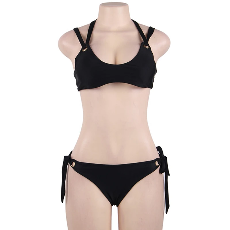 

Wholesale black sexy printed string bikini