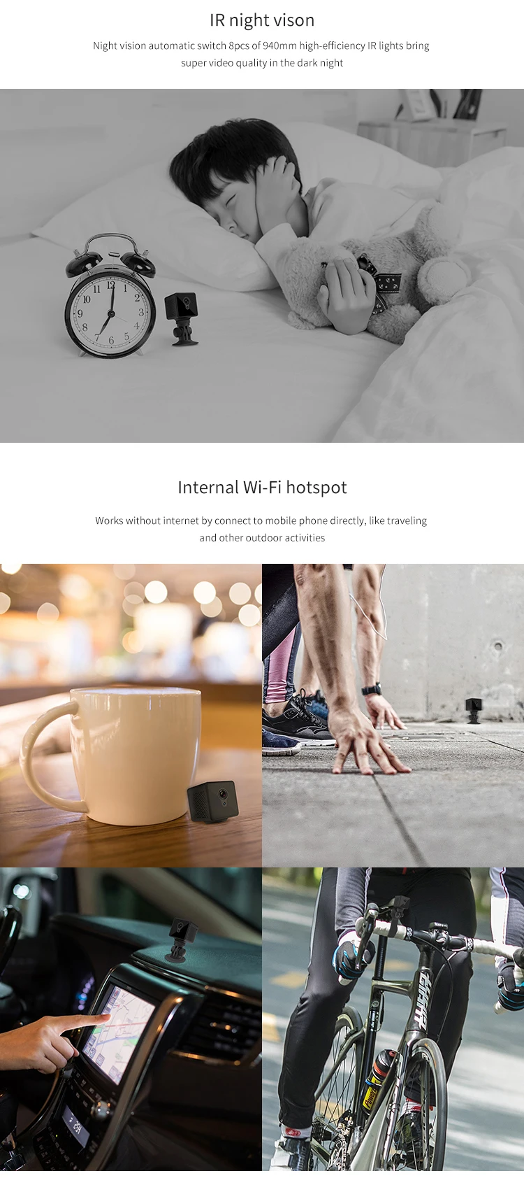 Newest S8 Micro Mini Wireless Hidden Camera Motion Detection HD 720P Security IP Wifi Camera