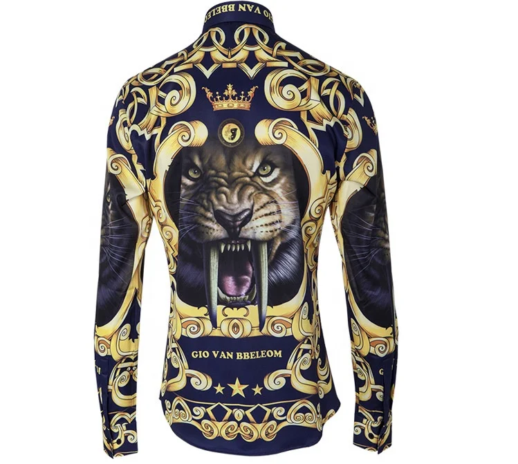 

High quality 3D printing long-sleeved men's shirt