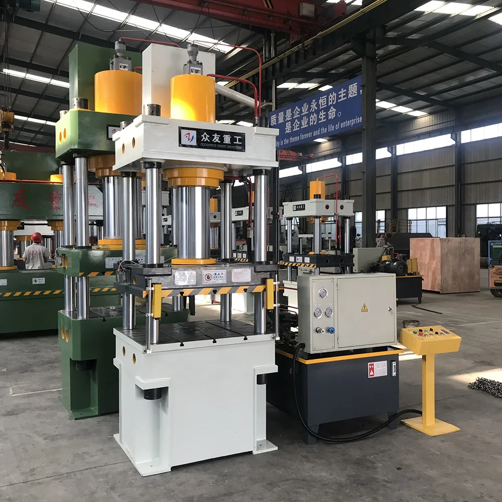 Column Hydraulic Press 100 Ton 150 Ton 4 Four-column Three-beam Hydraulic Press Machine Size 50 Competitive Price ISO9001 CE 500