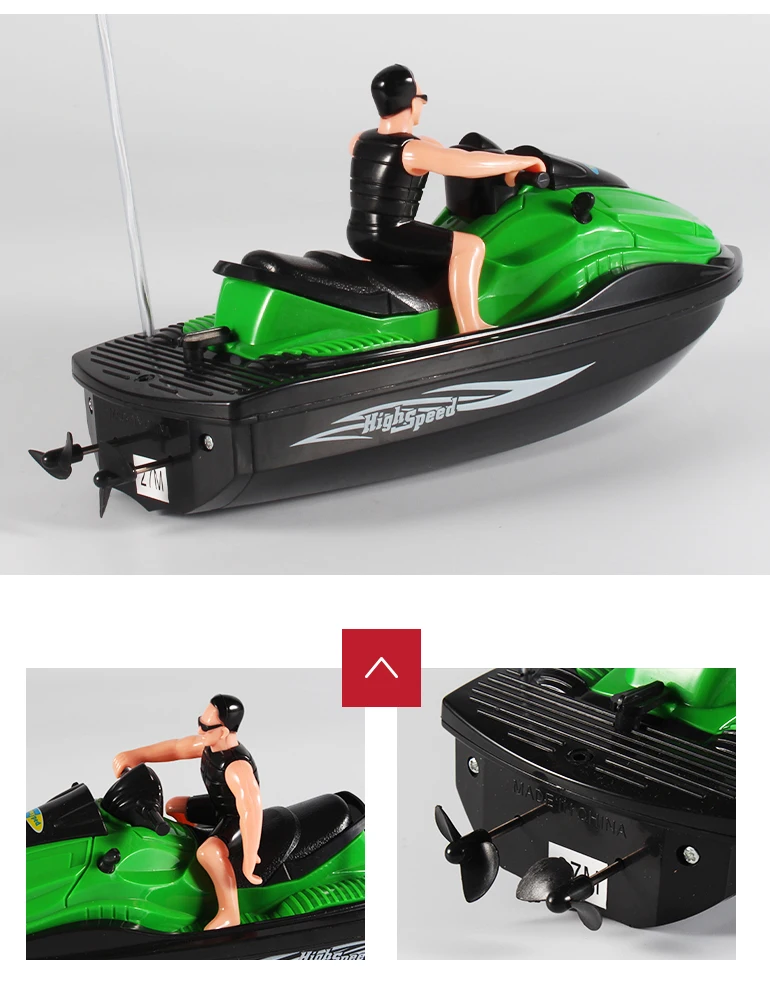 4ch Electric Water Jet Motorboat Remote Control Boat With Green Color